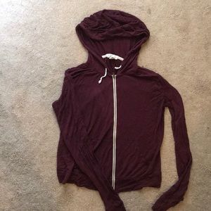Maroon zip up hoodie